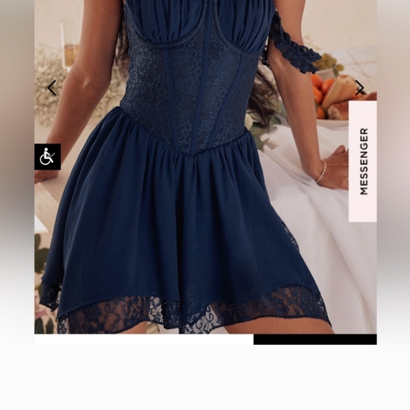 House of CB - Mistress Rocks Navy blue mini dress - Picture 2 of 4